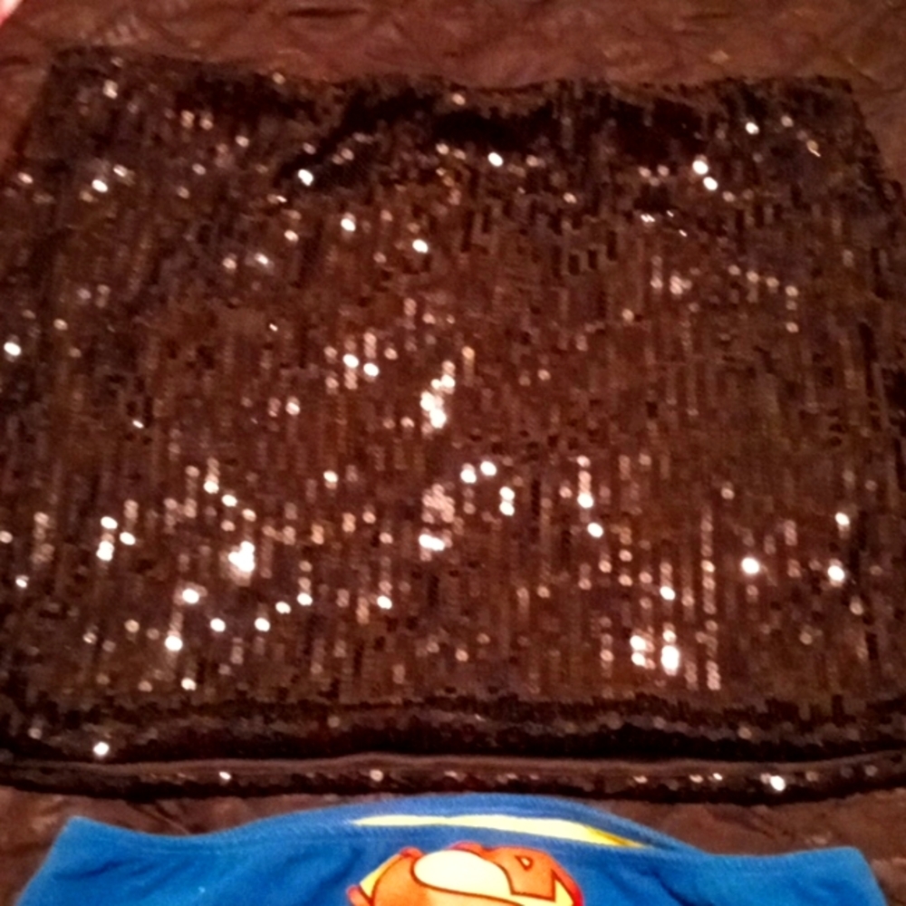 Xhilaration xxl black sequin skirt